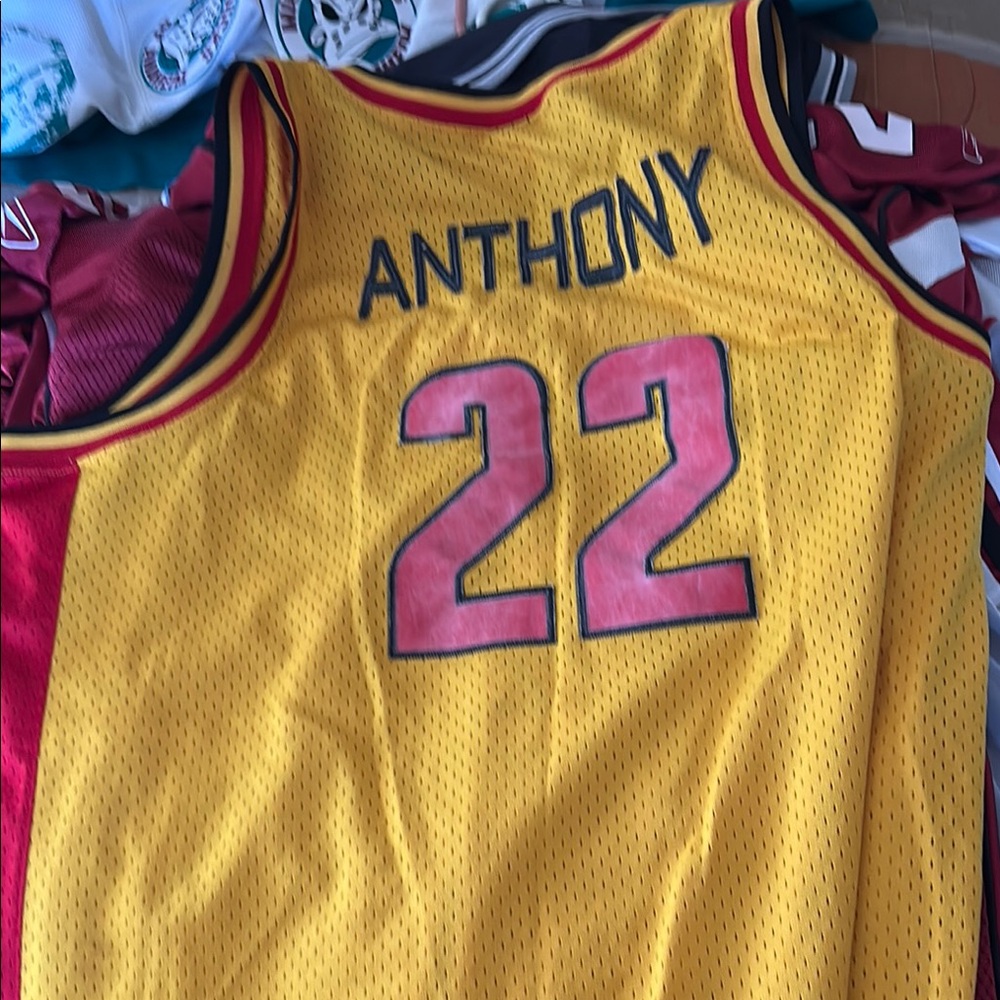 Yellow and Red Basketball Jersey